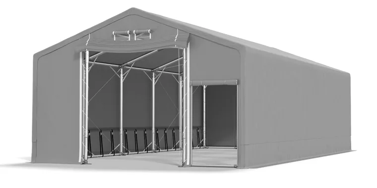 Skladová hala 6×10×2 m (oceľ + PVC 600g)