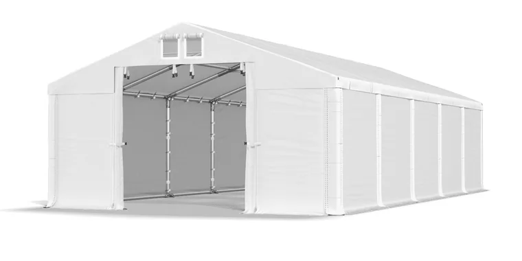 Skladová hala 8×10×2 m (oceľ + PVC 600g)