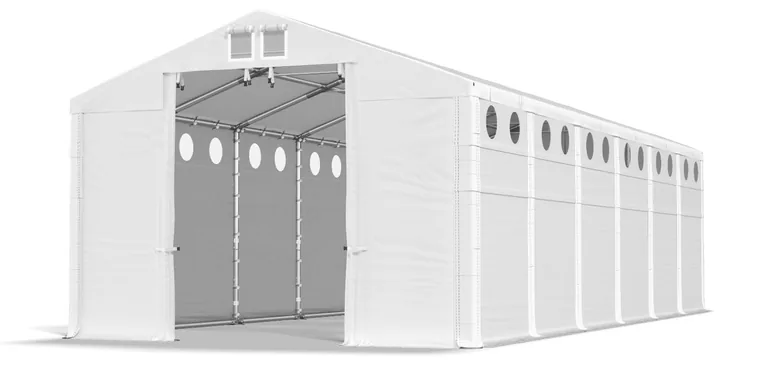Skladová hala 8×12×2 m (oceľ + PVC 600g)