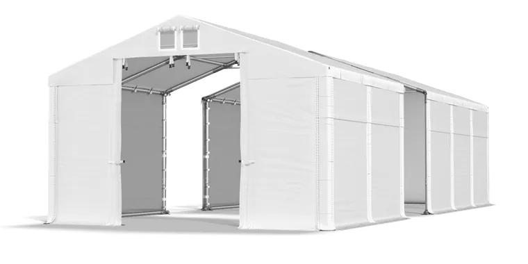 Skladová hala 8×24×2 m (oceľ + PVC 600g)